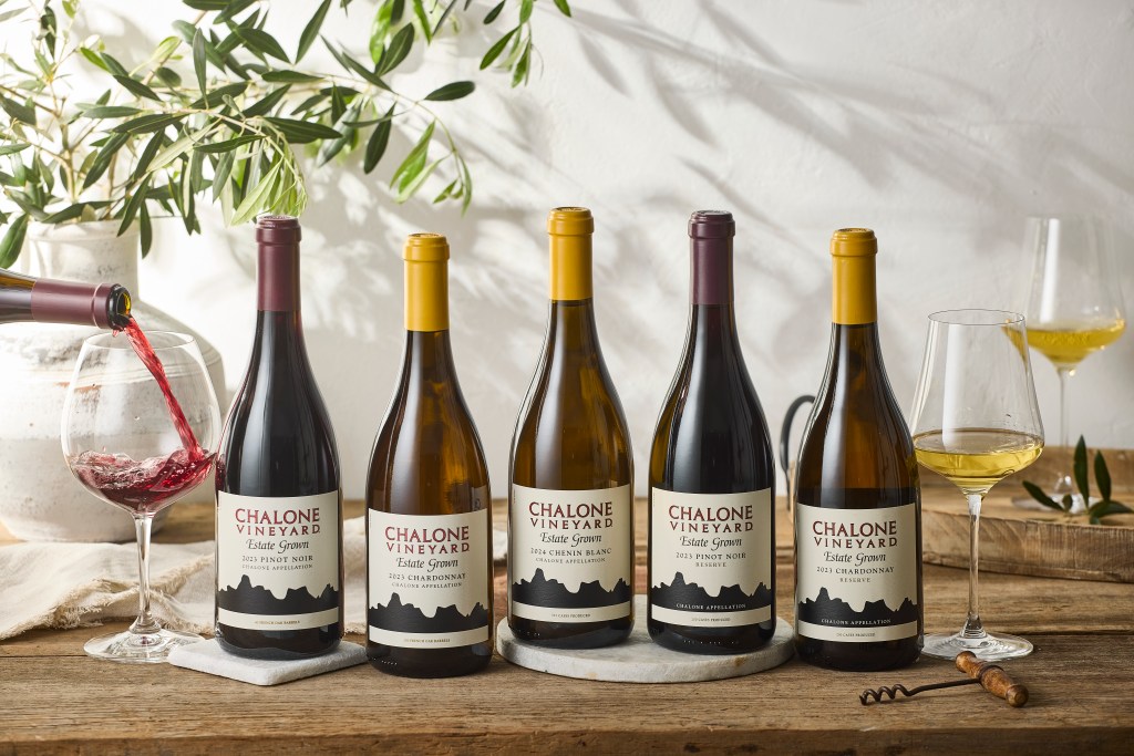 chalone bottle line up of wines